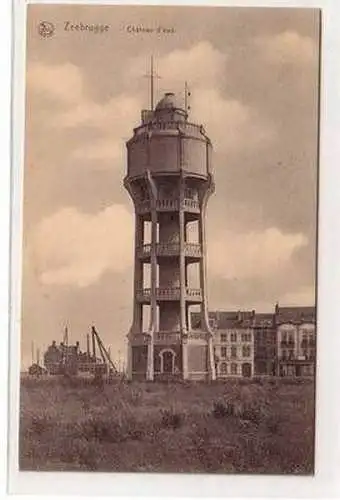 54647 Feldpost Ak Zeebrugge Belgien Chateau d´Eau 1915