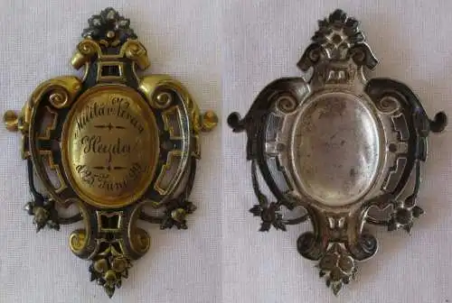 seltener Fahnen / Stocknagel Militärverein Heyda 25.Juni 1899 (107491)