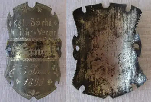 seltener Fahnen / Stocknagel K.S. Militärverein Großbauchlitz 1899 (104141)