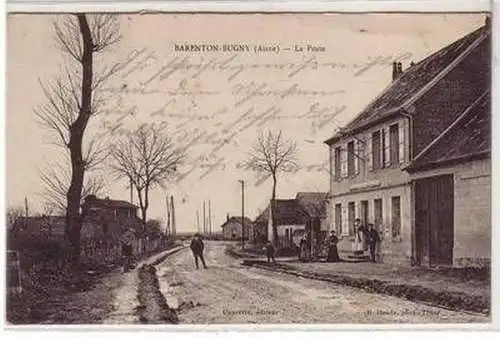 45522 Feldpost Ak Barenton Bugny (Aisne) La Poste 1914