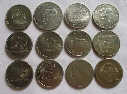 12x DDR Medaille NVA Dzierzynski Salut Waffenbrüder Kampfkurs (165685)