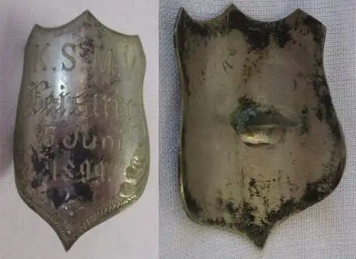 seltener Fahnen / Stocknagel K.S. Militärverein Leisnig 1899 (106436)