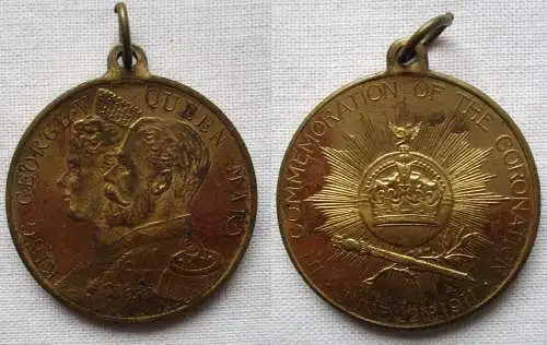Krönungsmedaille König Georg V Königin Mary Coronation 1911 (167665)