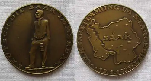 Medaille Volksabstimmung im Saargebiet 1935 Deutsch die Saar immerdar (169243)