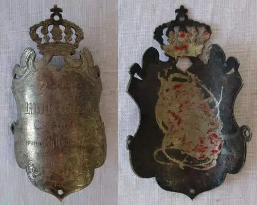 seltener Fahnen / Stocknagel K.S. M.V. Chemnitz Ehrenmitglied 1899 (103882)