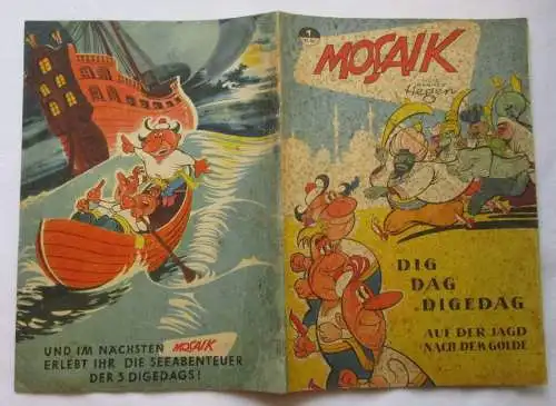Original Mosaik Digedags Nr. 1 Auf der Jagd nach dem Golde 1955 (129586)