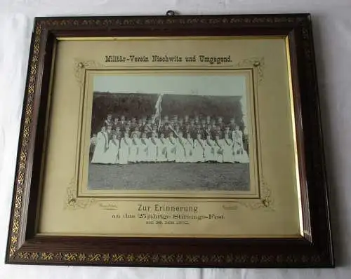 Reservistenbild Militär-Verein Nischwitz u. Umg. Stiftungsfest 1902 (149711)