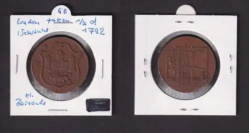 1792 Großbritannien 1/2 Penny Token Norfolk – Norwich / J. Harvey (155998)