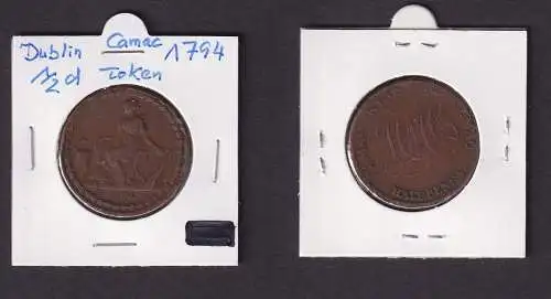 1794 Irland 1/2 Penny Token Dublin - Camac Kyan (150109)