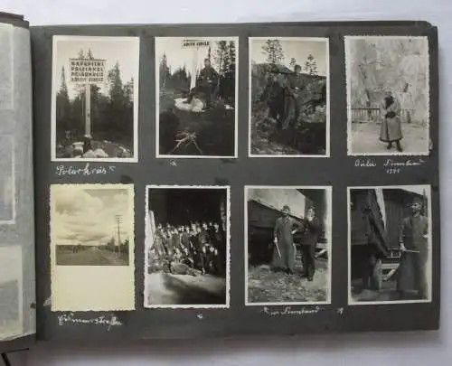 Fotoalbum 66 Postkarten + Fotos Schützenregiment Oslo bis Oulu Finnland (100372)