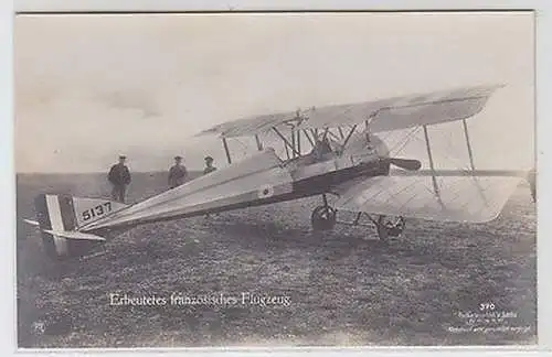 65537 W. Sanke Nr. 370 Ak erbeutetes französisches Flugzeug im 1. Weltkrieg