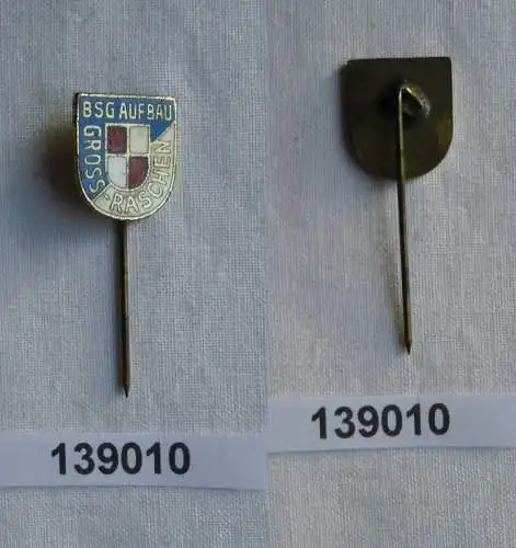 DDR Sport Anstecknadel Mitgliedsabzeichen BSG Aufbau Grossräschen (139010)