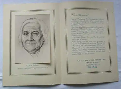 DDR Urkunde Ehrenzeichen 10 Jahre DFD 1957 demokratischer Frauenbund (116640)
