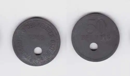 50 Pfennig Zink Münze Notgeld Kreis Osterburg 1918 (139868)