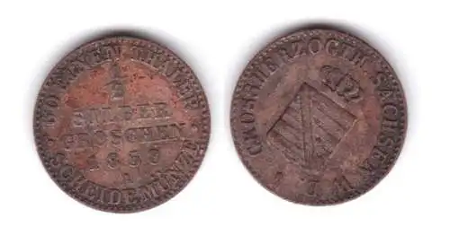 1/2 Silbergroschen Münze Sachsen Weimar Eisenach 1858 A (130376)