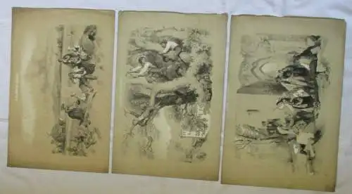 3 Tonlithografien aus L'Album de Férogio - Kletternde Knaben (119525)