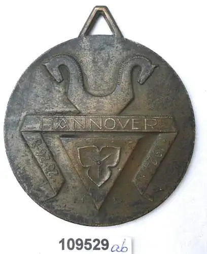 seltene Bronze Medaille 9. Sängerbundesfest in Hannover 1924 (109529)