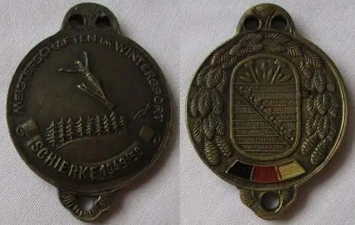 DDR Medaille Wintersportmeisterschaften Sachsen-Anhalt Schierke 1949/50 (119760)