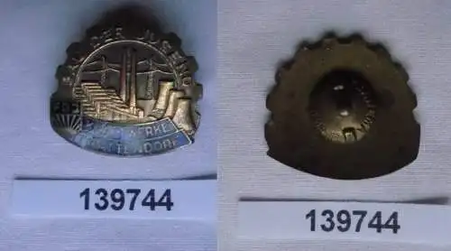 DDR Abzeichen Bau der Jugend Kraftwerk Trattendorf in Gold (139744)