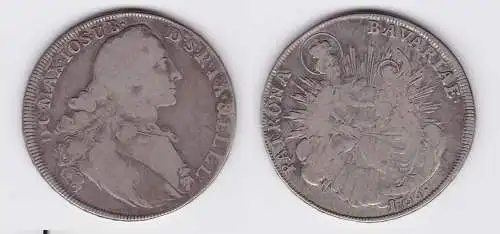 1 Taler Silber Muenze Bayern Karl II. Theodor 1766 Madonnentaler (124278)