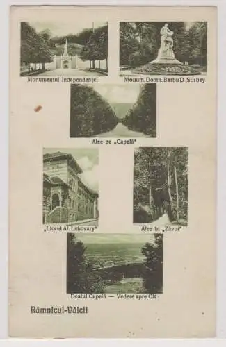25194 Mehrbild Ak Râmnicul-Vâlcii- Denkmal der Unabhängigkeit, Gasse an "Capela"
