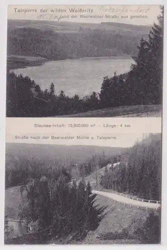 60437 Mehrbild Ak Talsperre der wilden Weißeritz, Straße nach Beerwalder Mühle 