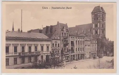 73999 Ak Thorn Toruń - Neustädtischer Markt mit Kirche um 1910