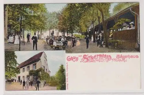 99799 AK Gruss vom Streitwald bei Frohburg - Jägerhaus, Gartenpartie 