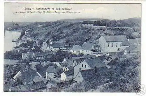 05022 Ak Blick vom Aschenberg in das Saaletal 1909