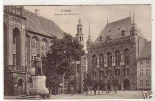 02919 Ak Thorn Rathaus und Artushof 1914