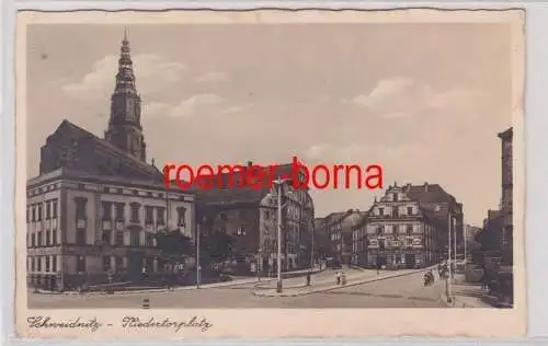 52643 Ak Schweidnitz Niedertorplatz 1942