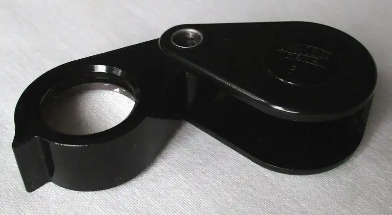 Lupe Einschlaglupe Carl Zeiss Jena 8x Bakelit Sammlerstück TOP (142345) 0
