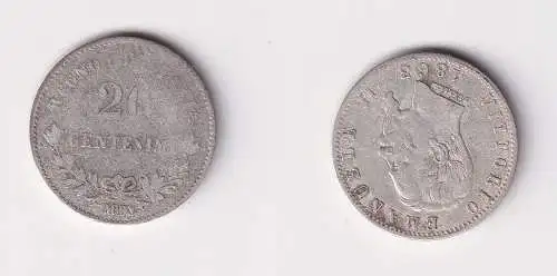 20 Centesimi Silber Münze Italien Vittorio Emanuele II. 1863 s (169407)