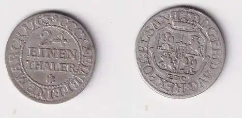 1/24 Taler Silber Münze Sachsen 1763 EDC (169374)