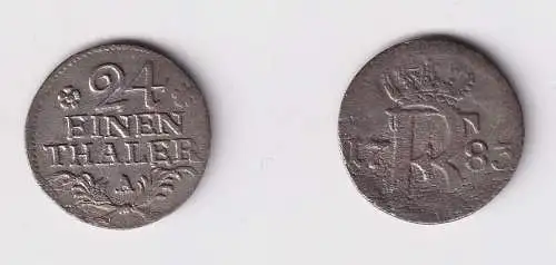 1/24 Taler Billon Münze Preussen 1783 A f.ss (169412)