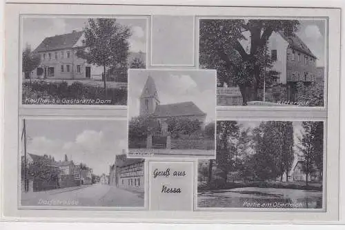 06146 Mehrbild Ak Gruß aus Nessa Kaufhaus u. Gaststätte Dorn usw. um 1940