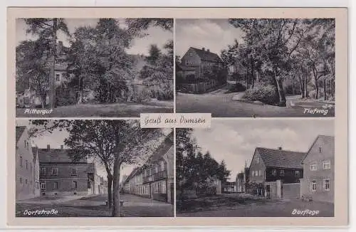 83582 Mehrbild Ak Gruß aus Domsen Rittergut, Tiefweg, Dorfstraße usw. um 1940