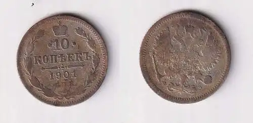 10 Kopeken Silber Münze Russland 1901 s (169457)