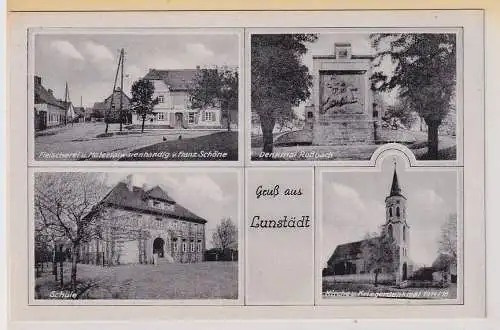 08203 Mehrbild Ak Gruß aus Lunstädt Fleischerei usw. um 1940