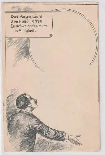 63963 Künstler Ak Friedrich Schiller Das Auge sieht den Himmel offen ... um 1900