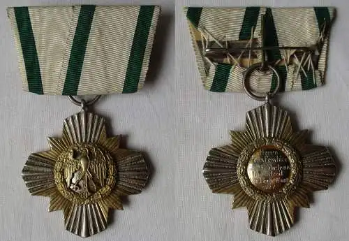 seltenes Abzeichen 950er Silber 25 jährige Dienstzeit Jäger Kom. 1927 (154207)