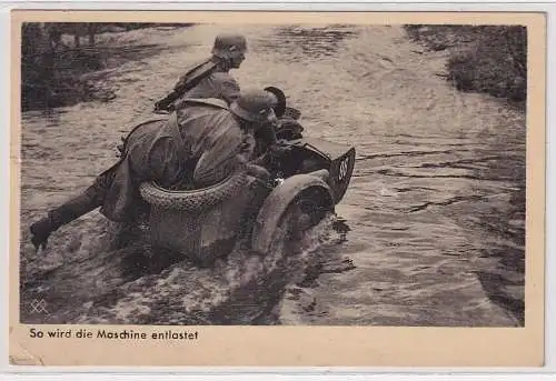 78393 Feldpost AK Wehrmacht-Bildserie - So wird die Maschine entlastet 1942