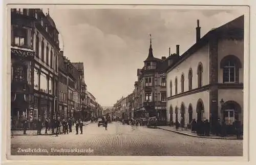 906400 AK Zweibrücken - Fruchtmarktstraße, Straßenansicht