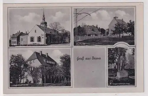65037 AK Gruß aus Beuna - Gasthof zu goldenen Krone, Jugendheim, Schule