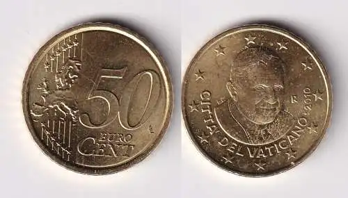 50 Cent Messing Münze Vatikan 2010 Pabst Benedikt (130956)