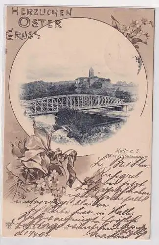 52531 Ak Halle a.S. Ruine Giebichenstein Ostern 1903