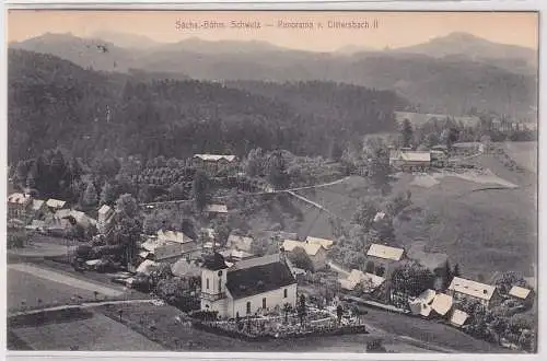 56450 Ak Sächsisch-Böhmische Schweiz Panorama von Dittersbach II 1912