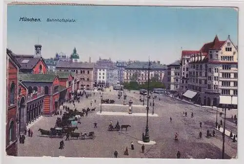 91793 Ak München Bahnhofsplatz 1923