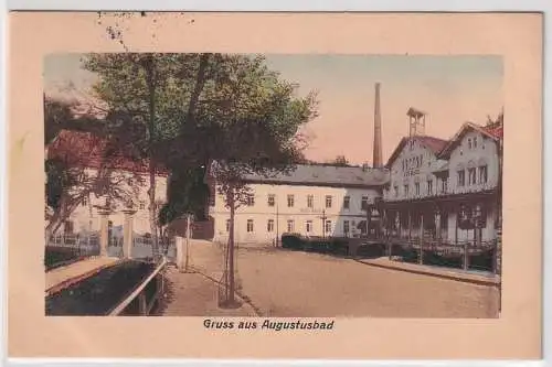 77998 Ak Gruss aus Augustusbad 1911