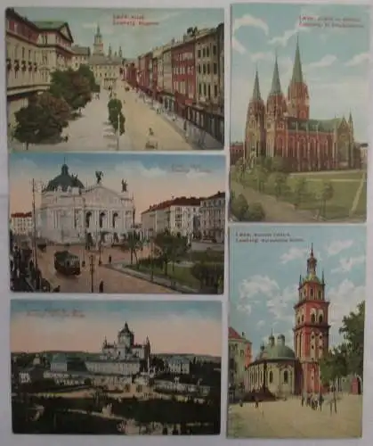 98555 / 5 Ak Lemberg Lwiw Lwow Kirchen, Theater, Ringplatz um 1930